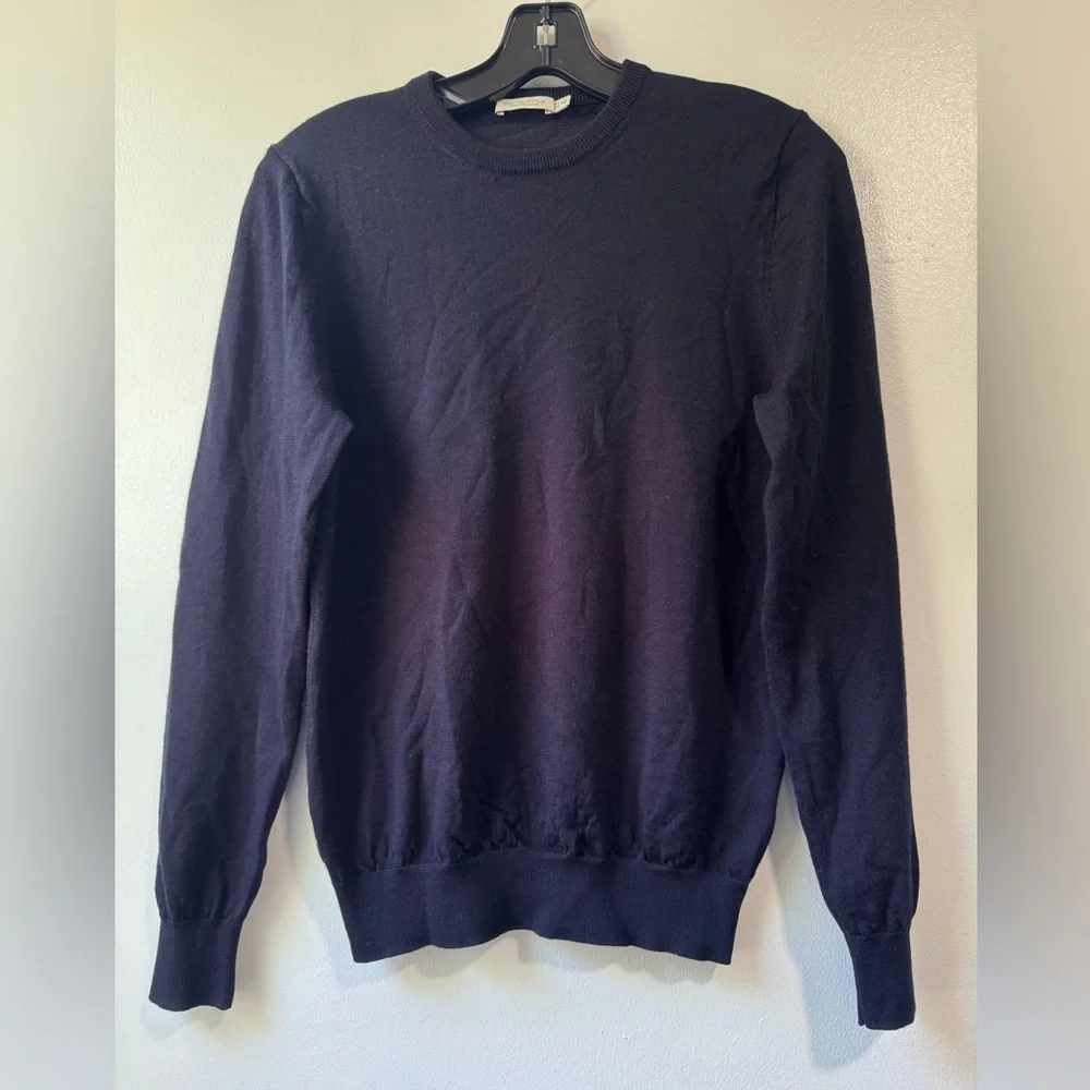 Suitsupply Crew Neck Navy Knit Sweater